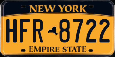 NY license plate HFR8722