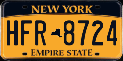 NY license plate HFR8724