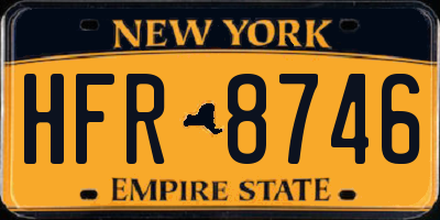 NY license plate HFR8746