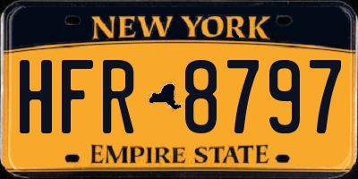 NY license plate HFR8797