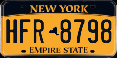 NY license plate HFR8798