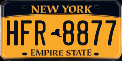 NY license plate HFR8877