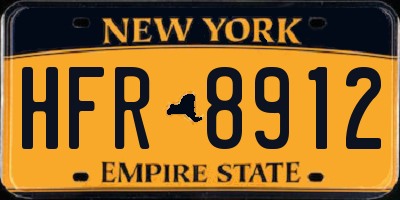 NY license plate HFR8912