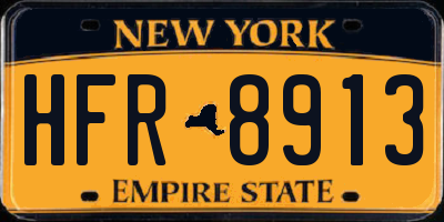 NY license plate HFR8913