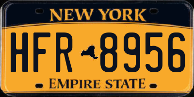 NY license plate HFR8956