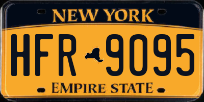 NY license plate HFR9095