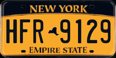 NY license plate HFR9129