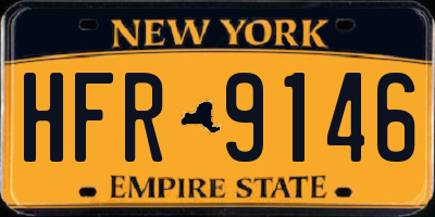 NY license plate HFR9146