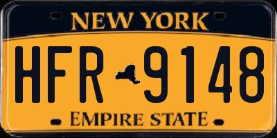 NY license plate HFR9148