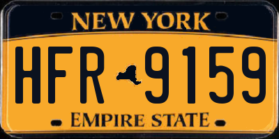 NY license plate HFR9159