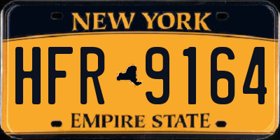 NY license plate HFR9164