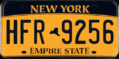 NY license plate HFR9256