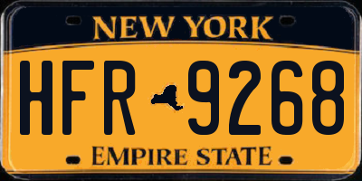 NY license plate HFR9268