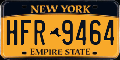 NY license plate HFR9464