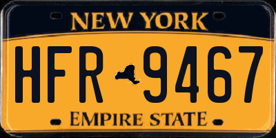 NY license plate HFR9467