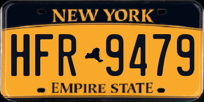 NY license plate HFR9479
