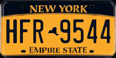 NY license plate HFR9544