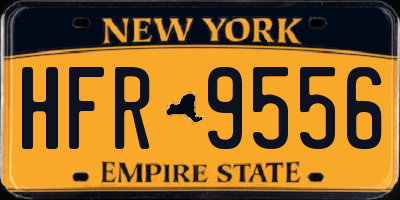 NY license plate HFR9556