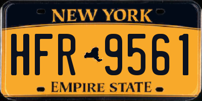 NY license plate HFR9561
