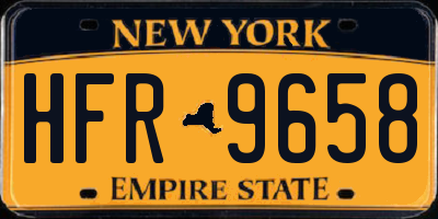 NY license plate HFR9658