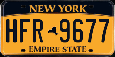 NY license plate HFR9677