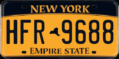NY license plate HFR9688