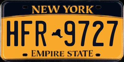 NY license plate HFR9727