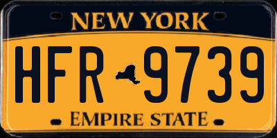 NY license plate HFR9739