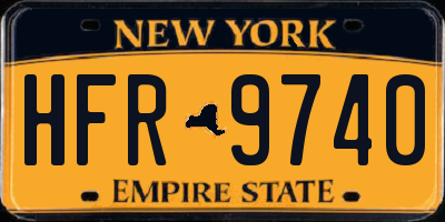 NY license plate HFR9740