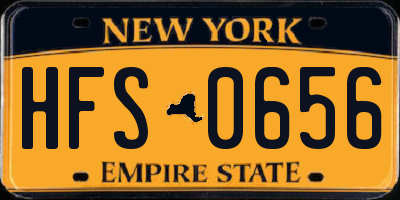 NY license plate HFS0656