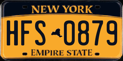 NY license plate HFS0879