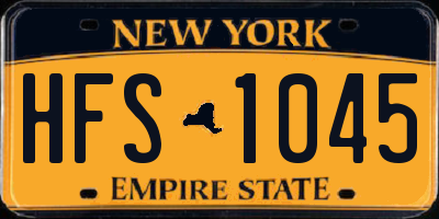 NY license plate HFS1045