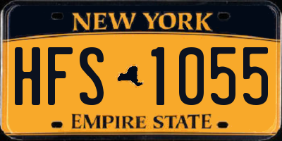 NY license plate HFS1055