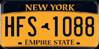 NY license plate HFS1088