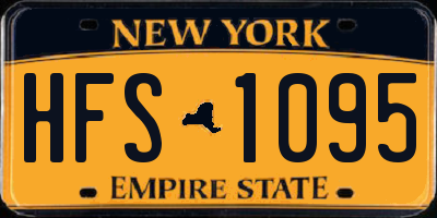 NY license plate HFS1095