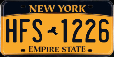 NY license plate HFS1226