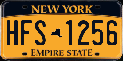 NY license plate HFS1256