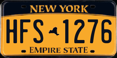 NY license plate HFS1276