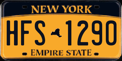 NY license plate HFS1290