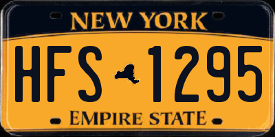 NY license plate HFS1295