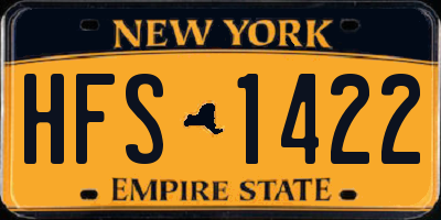 NY license plate HFS1422