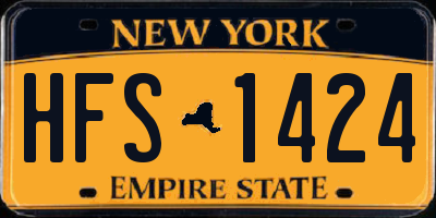 NY license plate HFS1424