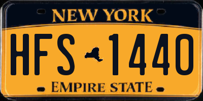 NY license plate HFS1440