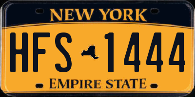 NY license plate HFS1444