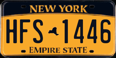 NY license plate HFS1446