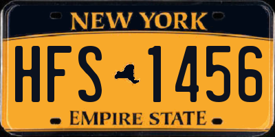 NY license plate HFS1456