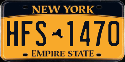 NY license plate HFS1470