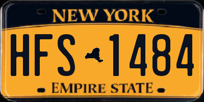 NY license plate HFS1484