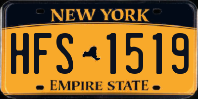 NY license plate HFS1519