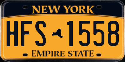NY license plate HFS1558